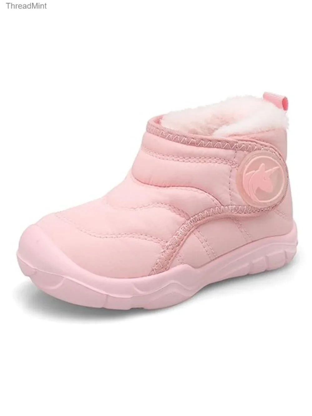 Kids Winter Boots Anti-Slip EVA Sole Faux Fur Lining Unisex Toddler
